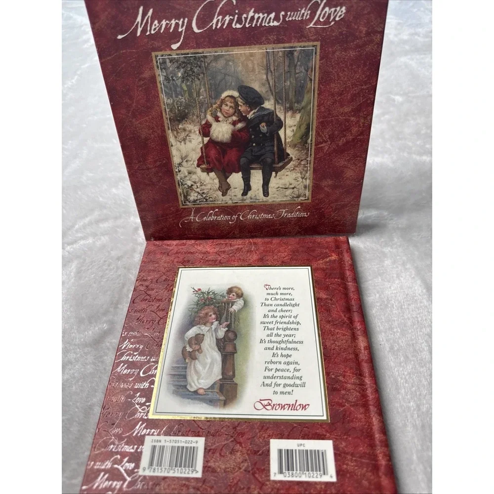 Vintage Merry Christmas with Love Brownlow 1994 Hardcover Christmas Traditions